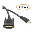 thumbnail image 1 of 2 Pack, 10 Feet HDMI to DVI Cable, HDMI Male to DVI Male, CL2 Rated, 1 of 1