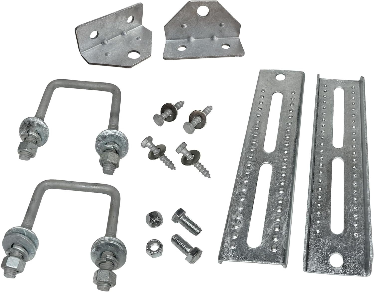 2 Pack 10" Galvanized Swivel Top Bunk Bracket Kit with Hardware for