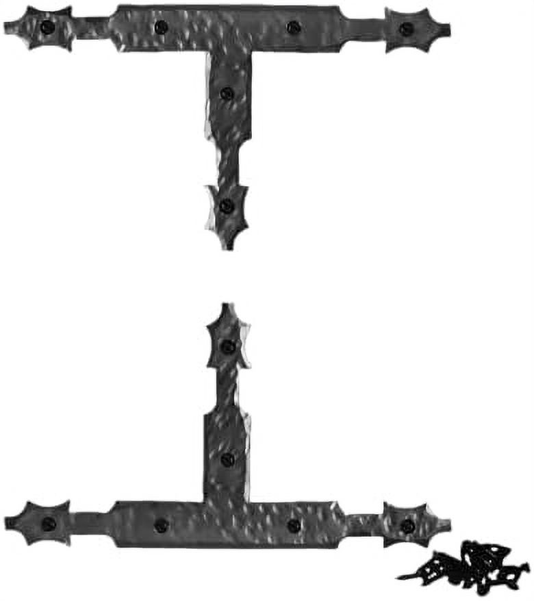 2 Pack 10 Inch Decorative Corner Brackets Black T Bracket Decorative