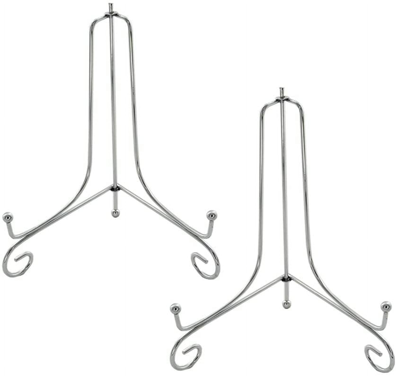 (2 Pack) Adjustable Iron Plate Stands - Display Easels For Photos, Plates, Tablets & Art
