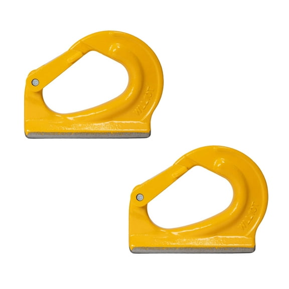 (2 Pack) 10 Ton Grade 80 Weld On Anchor Hook for Wrecker, Crane, Tractor, Rigging, Lifting - 22000 lbs Working Load Limit