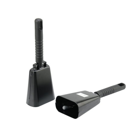 2 Pack 10 in Steel Cowbell/Noise Maker, Cheering Bell, Percussion Instrument