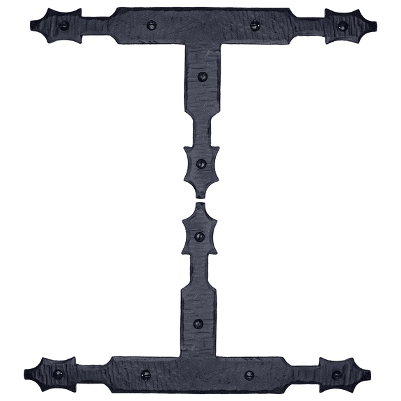 2 Pack 10 inch Decorative Corner Brackets Black T Bracket Decorative Corner Brackets Flat Angle Bracket Barn Door Hardware Ornamental Brackets The Sinaloa Series by Borderland Rustic Hardware