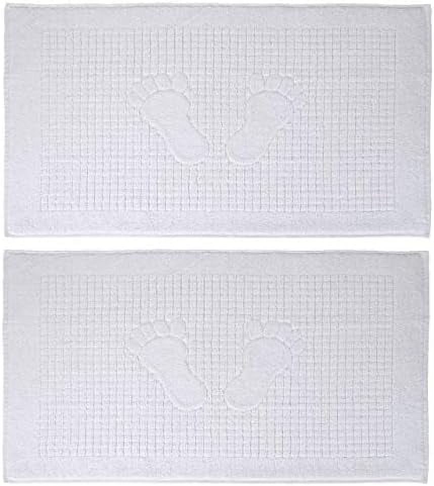 2 Pack 100 Cotton Bath Mat Towel Bath Floor Towels Reversible Bath