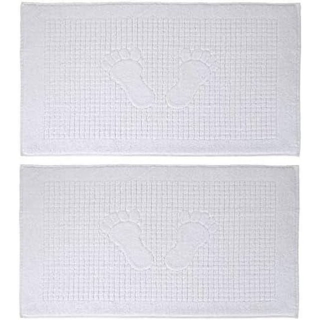 2 Pack 100 Cotton Bath Mat Towel Bath Floor Towels Reversible Bath