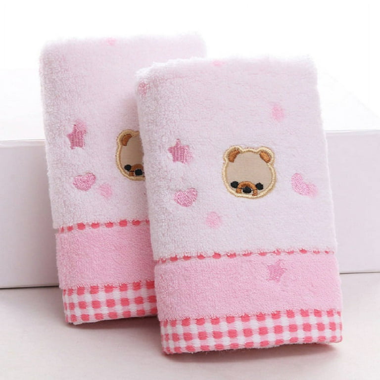 Kids Embroidered 2 Piece Bath Towel Set