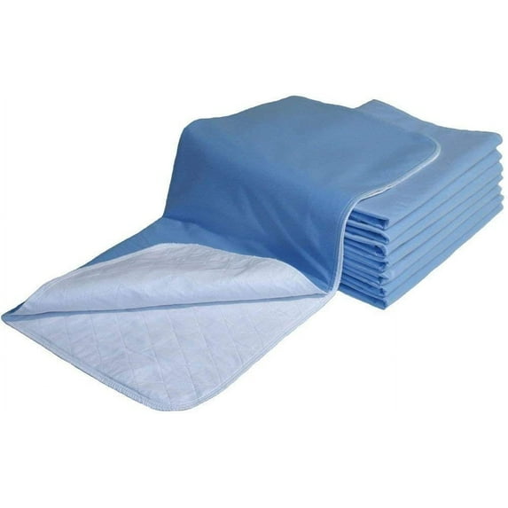 2 Pack 100% Cotton Top - Washable Bed Pads, Waterproof Incontinence Underpad w/Vinyl Backing - 36 x 52