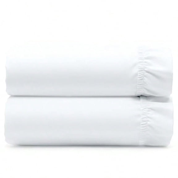 2-Pack 100 Organic Cotton Twin Extra Long Fitted Sheets Percale Only - Soft Crisp and Lightweight Snug-Fit and Durable 2X Twin XL Deep Pocket Fitted Sheet - White