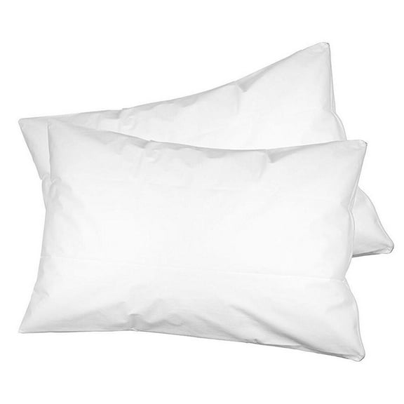 2 Pack, 100% Polyester Woven Acetate Zippered Pillow Protectors Pillow Encasement Waterproof Allergy Protection.