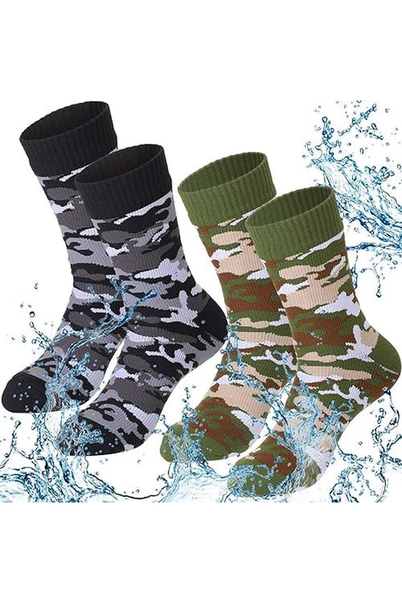 2 Pack 100% Waterproof Outdoor Sports Socks for Men & Women Skiing Climing Summer Beach Playing Socks