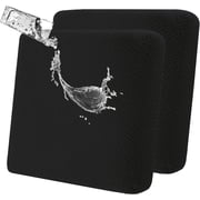 2 Pack 100% Waterproof Patio Sofa Cushion Covers, Stretch Outdoor/Indoor Individual Seat Cushion Cover Furniture Protector Sofa Slipcover, Black