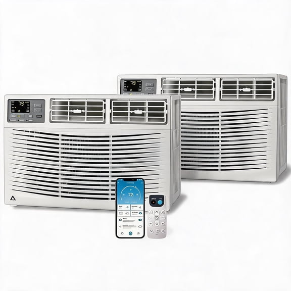 2 Pack 10000 BTU Window Air Conditioner with WiFi,Cools 450 Sq. Ft,115V with Remote Control,Energy Saving Window AC Unit for Bedroom Living Room Apartment