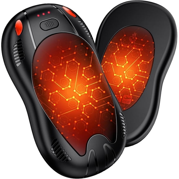 2-Pack 10000mAh Rechargeable Hand Warmers - AI Smart Chip Electric Pocket Heater with 3 Heat Levels, Portable Winter Gifts for Lovers, Children, Parents & Friends
