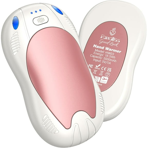 2-Pack 10000mAh Rechargeable Hand Warmers - AI-Smart Chip Electric Pocket Heater with 6 Heat Levels, Portable for Christmas Gifting, Work, Golf, Hunting & Camping