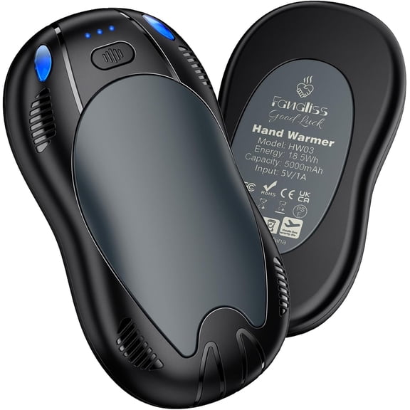 2-Pack 10000mAh Rechargeable Hand Warmers - Magnetic Double-Side Heating Portable Pocket Heater with 3 Heat Levels, Ideal for Hunting, Golf, Camping & Tech Gifts for Men Women