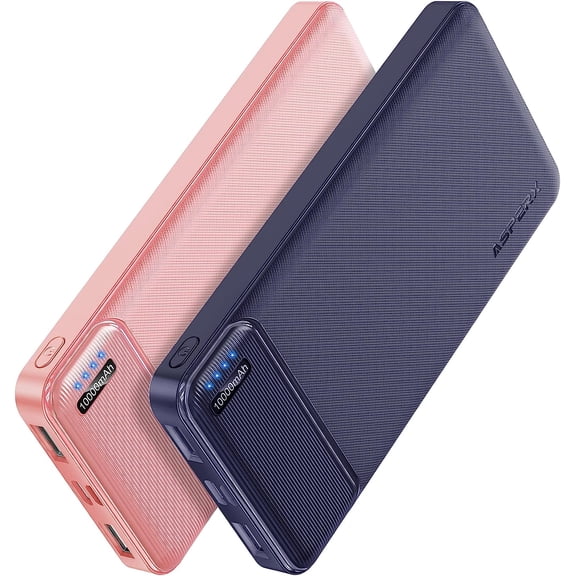 2-Pack 10000mAh USB C Output Portable Charger Fast Charging, Portable Battery Bank External Battery Pack for iPhone, Samsung, Google LG and Heated Vest