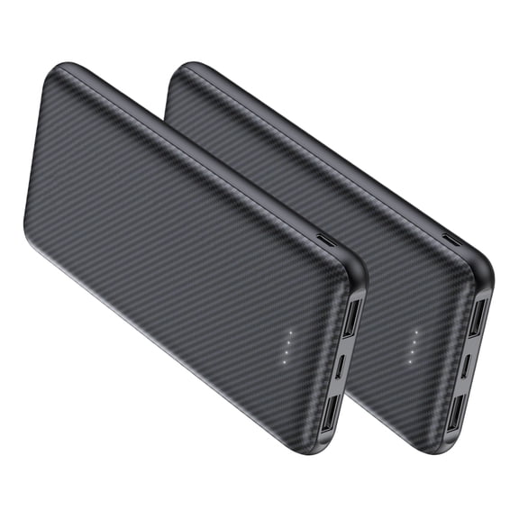 2 Pack! 10000mAhPower Bank Portable Charger, 5V 3A Battery Pack, Slim & Lightweight Portable Phone Charger for Smartphones, Tablets