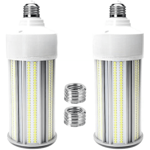 2 Pack 1000W Equivalent LED Corn Light Bulb 15000 Lumen 5000K 100W Large Area Daylight White E26/E39 Medium Base for Outdoor Indoor Garage Warehouse Factory Workshop Street Barn Backyard