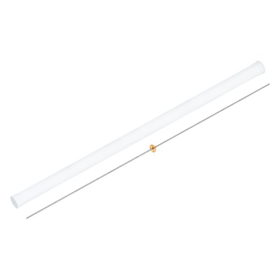 Uxcell 29.53 inch Tr4X1 Lead Screw with Brass Nut and Plastic Tube Silver