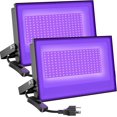 2 Pack 100W LED Black Light, Blacklight Flood Light with Plug, IP66