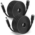 thumbnail image 1 of 2-Pack 10FT DC Power Extension Cable,5.5mm x 2.1mm Extension Cord,12v Extension Cord for Security Camera CCTV IP,Router,LED Strip,5V 9V 24V 12 Volt Male to Female Plug Supply Adapter Power Cord, 1 of 5