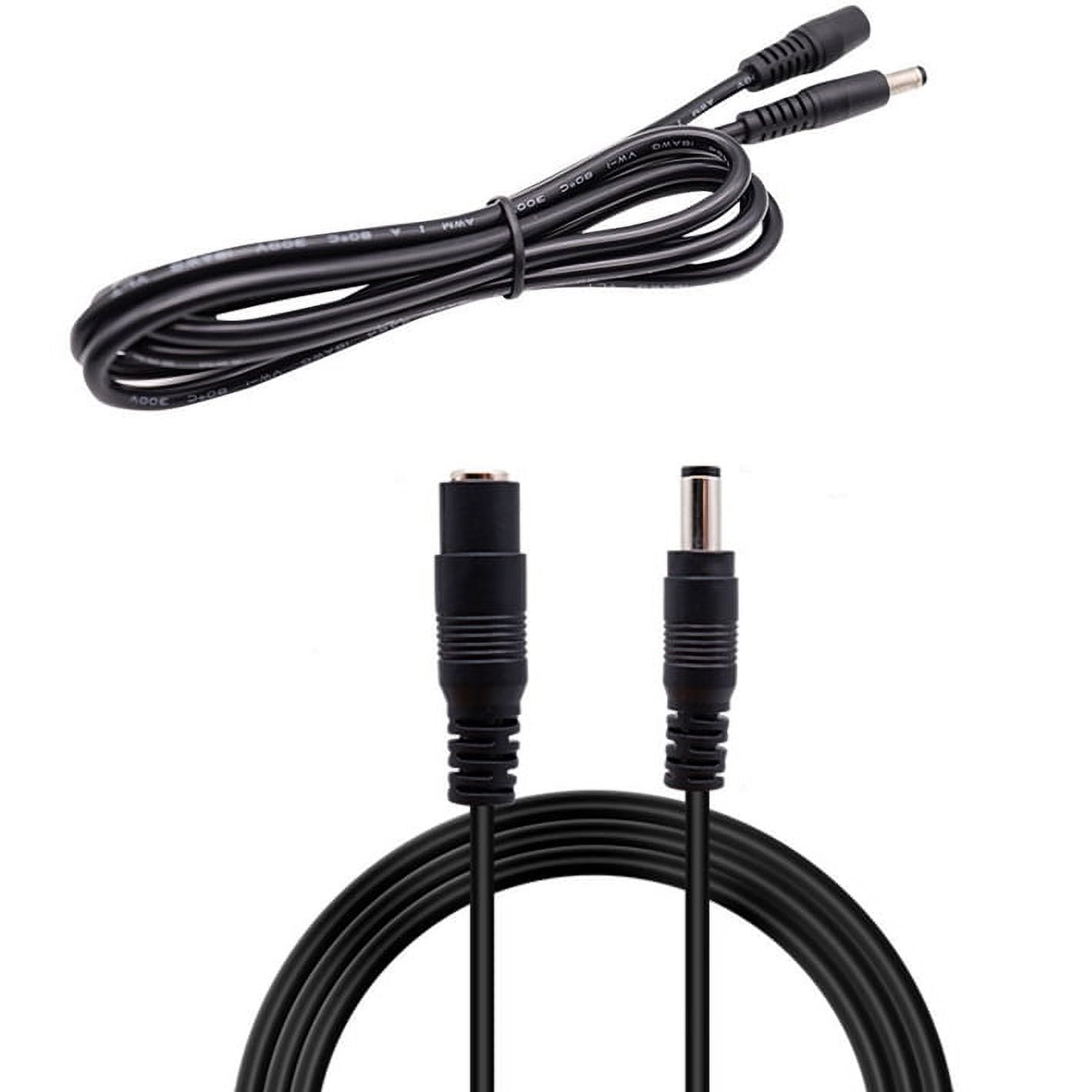 2-Pack 10ft DC Extension Cord 5.5mm x 2.1mm, Universal DC 12V Power Extension Cable for Security Camera, LED Strip, CCTV IP Surveillance, 9V 24V 12 Volt Male to Female Plug Supply Adapter