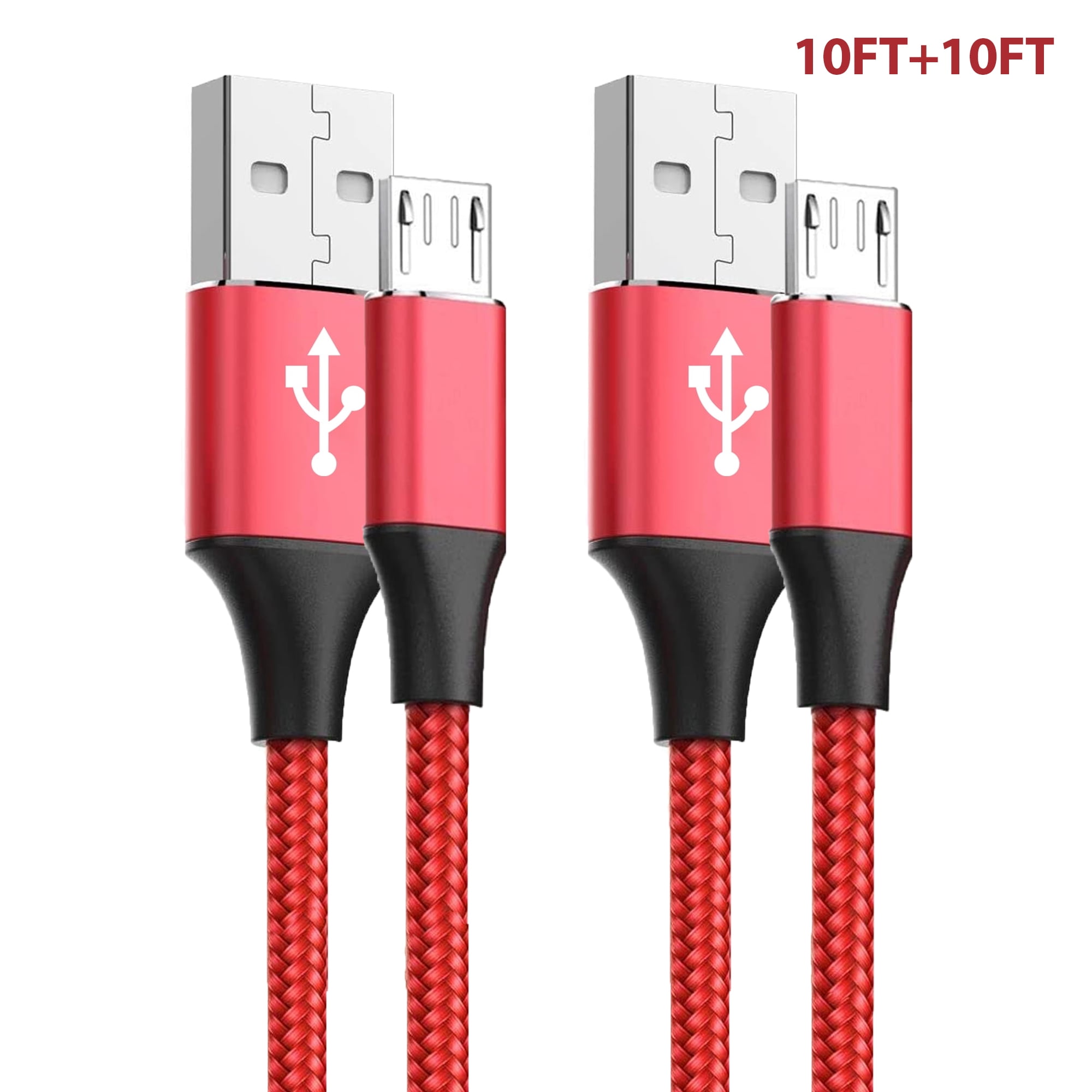 2 Pack 10ft Micro USB Cable XUDUO Long Android Charger Cable Nylon 2-pack-10ft-micro-usb-cable-xuduo-long-android-charger-cable-nylon