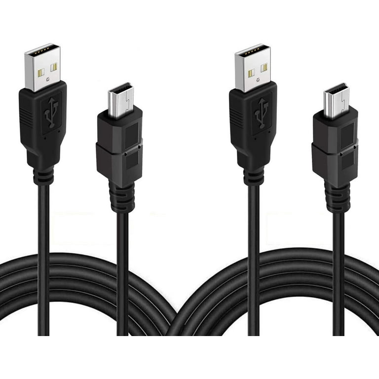 Pack 10ft PS3 Controller Charging Cable, USB Type A to Mini