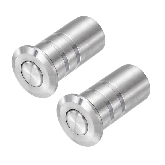 2 Pack 10mm/0.39" Door Latch Dust Protector, 304 Stainless Steel Dust-Proof Security Sliding Lock Inserts, Barrel Bolt Lock Accessories for Interior and Outdoor Latch, Silver