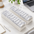 Cable Management Pvc Box 2 Pack 11 Grid Stackable Plastic Cable Organizer Box for Desktop Cord ...