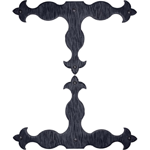 2 Pack 11" Metal T Bracket for Furniture - Black - Handmade Decorative Steel Brackets - Rustic Metal Corner Brackets for Front Doors, Gates, Garages, Tables & Cabinets - The Sonora Series