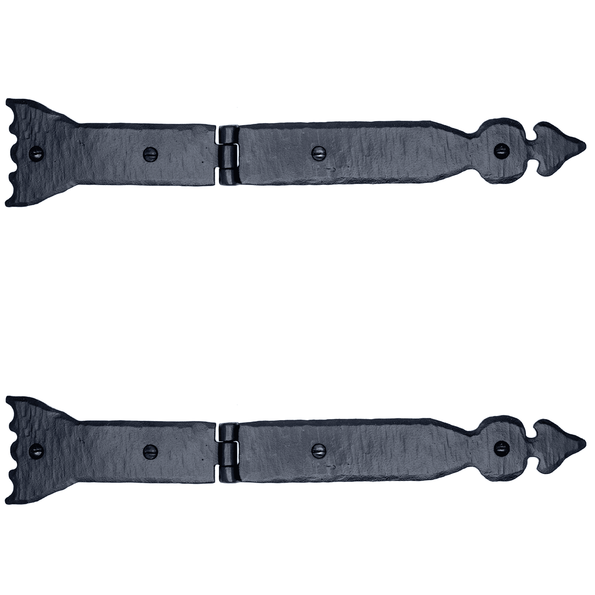 2 Pack 11 inch Decorative Hinges Black Wrought Iron Hinges Decorative