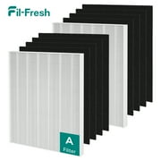 Fil fresh 2 Pack 115115 Replacement Filter A for Winix C535, 5300-2, 5300, 6300, P300, AM90, WAC5300, WAC6300 Air Purifier, 2 HEPA 8 Activated Carbon Pre-Filter