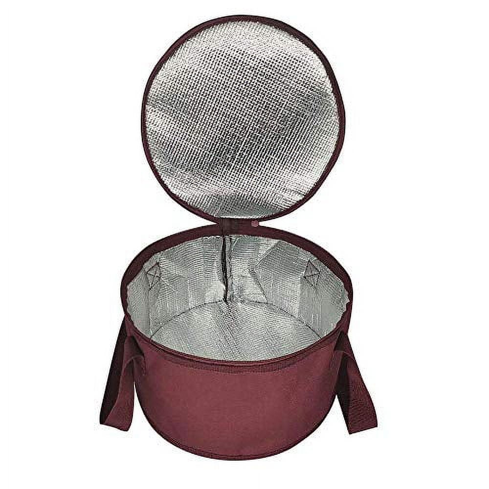 2 Pack 11X7 inch Round Insulated Thermal Pie Carrier Slow Cooker Bag