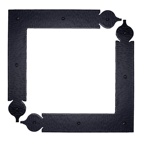 2 Pack 12.5 inch Decorative Corner Brackets Black L Bracket Decorative Corner Brackets Flat Angle Bracket Barn Door Hardware Ornamental Brackets The Chihuahua Series by HeSLehs