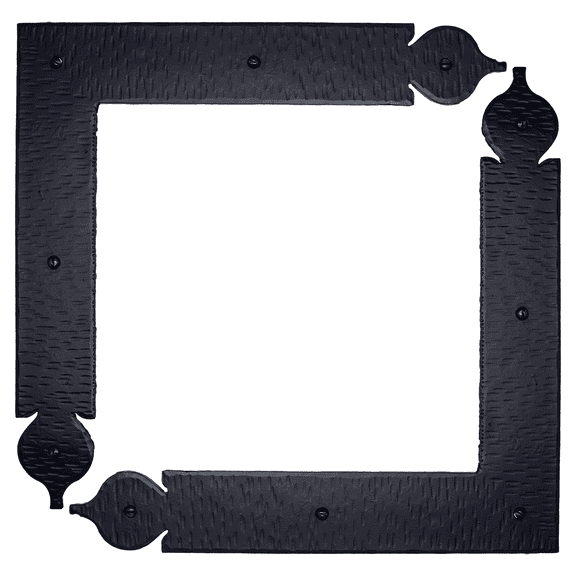 2 Pack 12.5 inch Decorative Corner Brackets Black L Bracket Decorative Corner Brackets Flat Angle Bracket Barn Door Hardware Ornamental Brackets The Chihuahua Series by Borderland Rustic Hardware