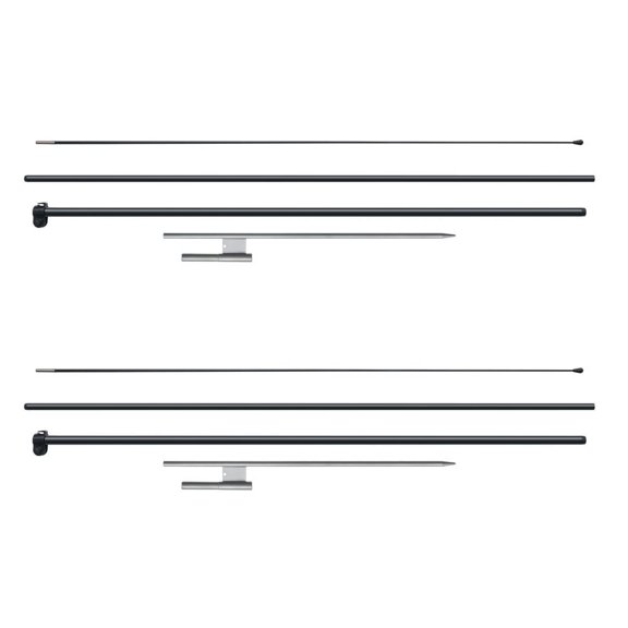2-Pack 12.7FT Swooper Feather Flag Poles with Ground Spikes - Wind-Resistant Outdoor Decoration for Events & Commercial Use