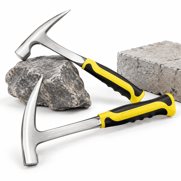 2 Pack 12.8 Inch All Steel Geologist Rock Pick Hammer, Pointed Tip Masonry Hammer