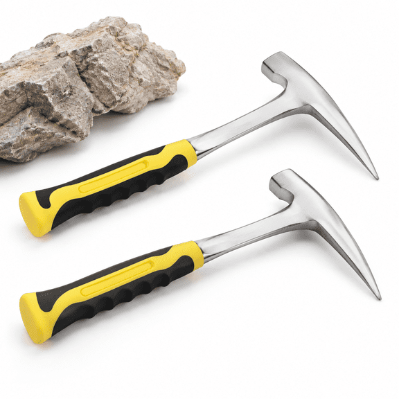 2 Pack 12.8 Inch All Steel Rock Pick Hammer, Drop Forged Masonry Geologist Hammer