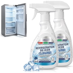 2 Pack 12.85 Fl Oz Freezer Defrosting Spray, Fast Acting Fridge Deicer Ice Remover Spray, No Scrape Quick Ice Melting Defroster for Upright Chest Mini Refrigerators, Home Kitchen Freezer Cleaner