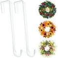 thumbnail image 1 of 2 Pack 12" Clear Wreath-Door-Hanger Non Scratch Over The Door Hooks, Easter Halloween Christmas Decoration, 1 of 6