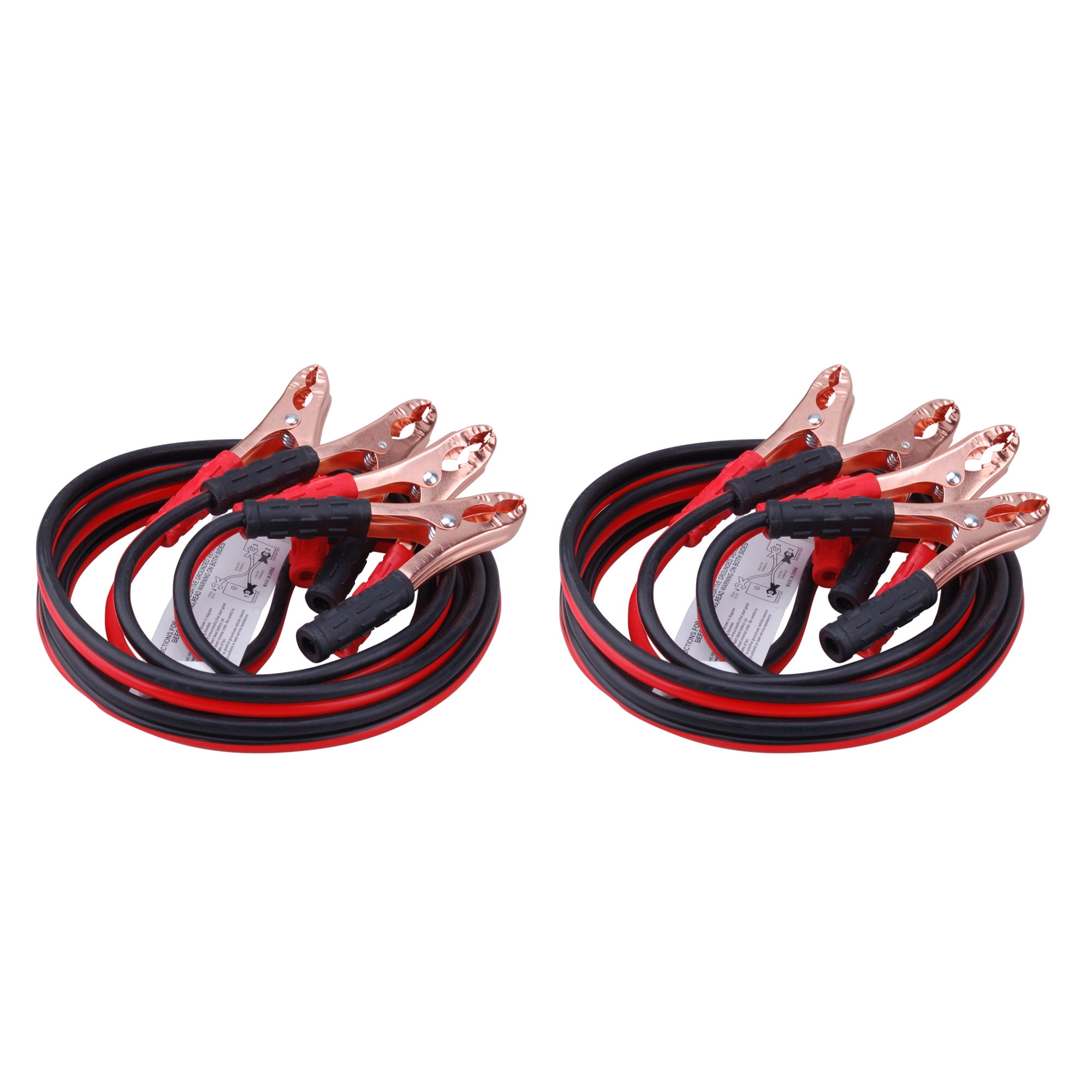 2 Pack 12 Feet 10 Gauge Booster Jumper Cable Emergency Car Battery Start, 150AMP