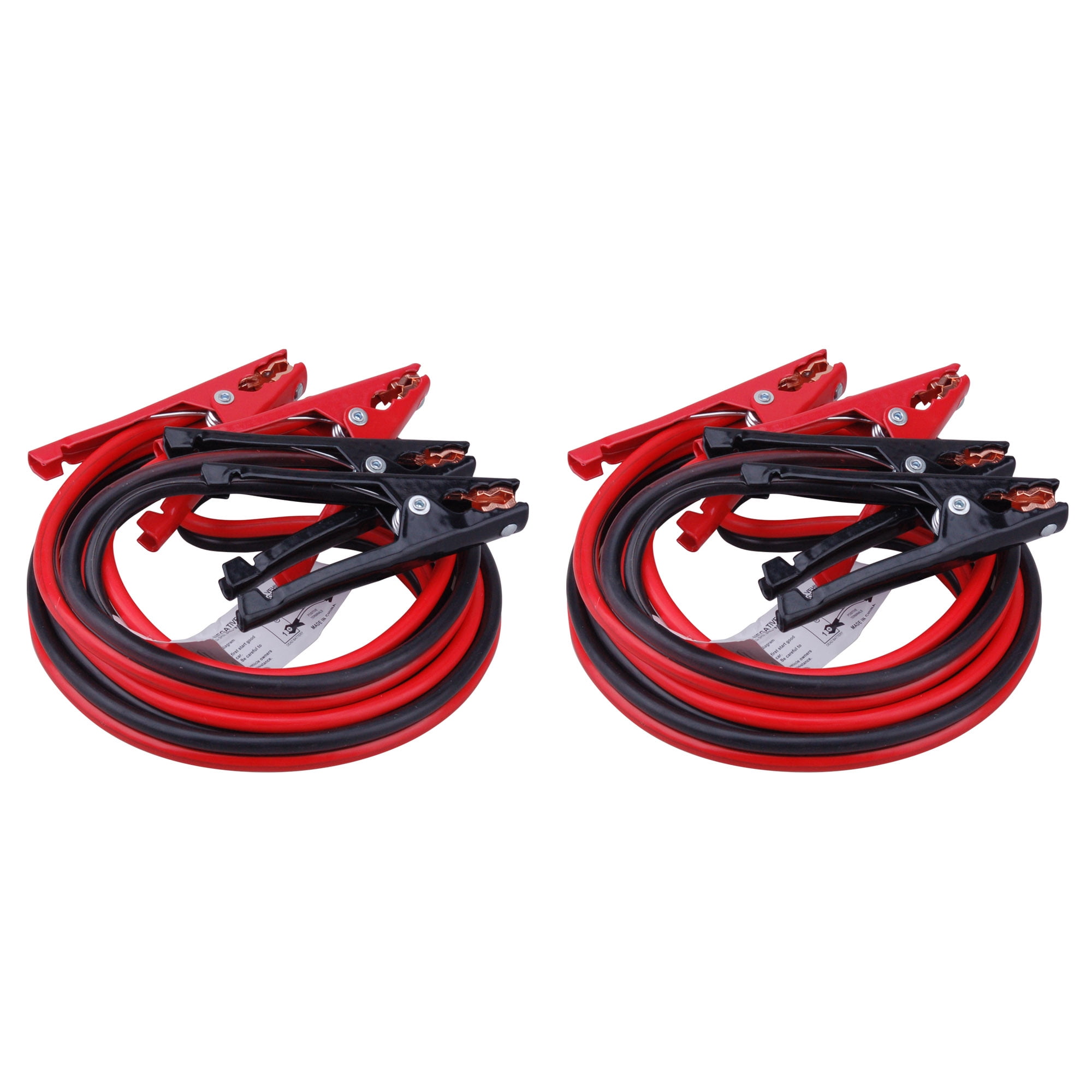 2 Pack 12 Ft. 8 Gauge Booster Jumper Cable Emergency Car Start Heavy Duty 250Amp