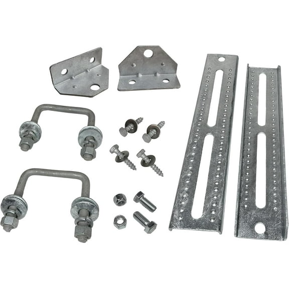 2 Pack - 12" Galvanized Swivel Top Bunk Bracket Kit with Hardware for Boat Trailer, fits 2x3 Cross Members, Heavy Duty