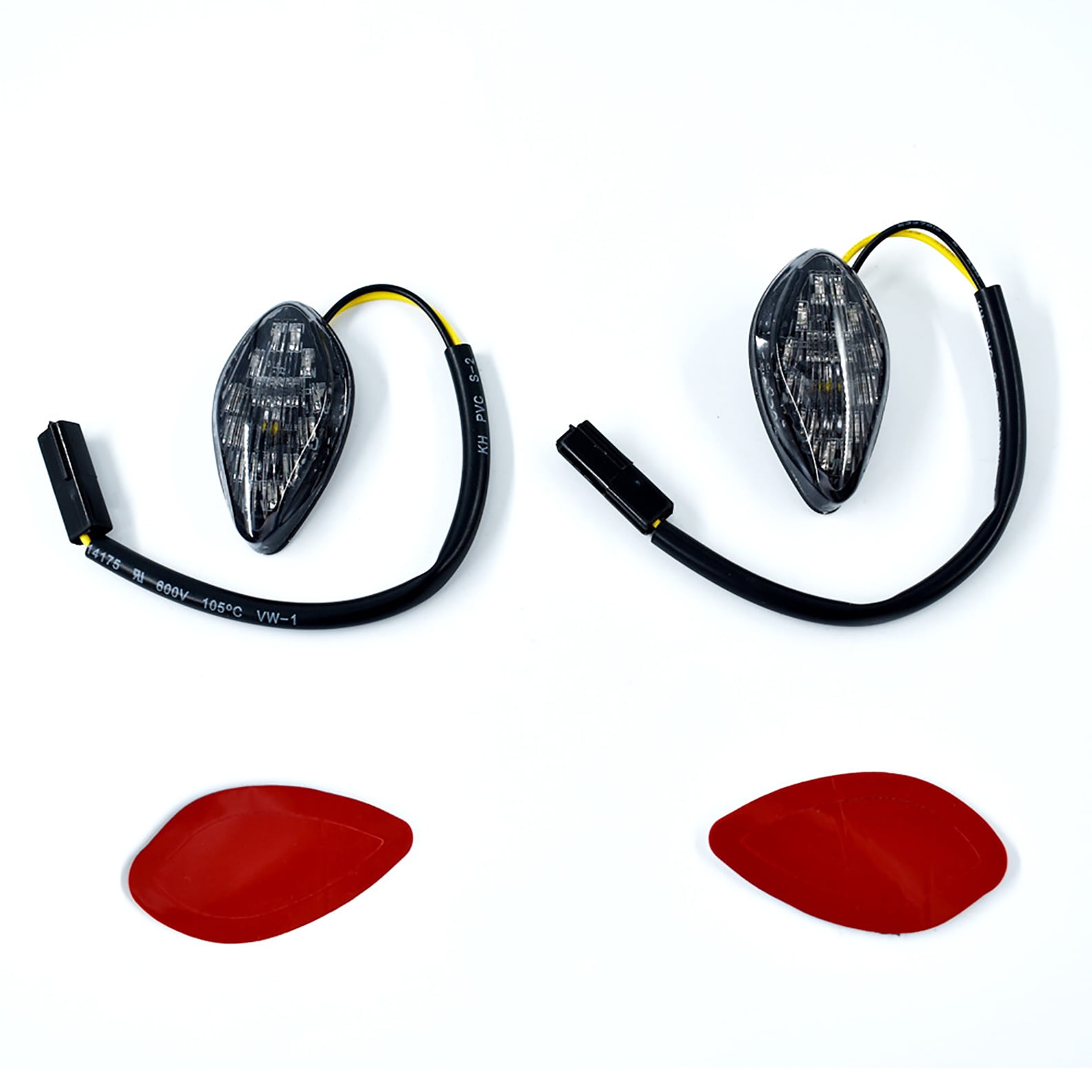 2-Pack 12 LED Flush Turn Signal Lights Amber Brake Tail Blinker Indicator Marker Lamp Fit for Honda Grom 2014-2016, CBR 919 600RR 1000RR 600 F3 F4 F4i