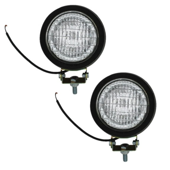 2 Pack 12 Volt 5" Round Halogen Work Lights for Tractors Sealed 55 Watt Bulb