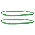 2 Pack 12 ft Green Polyester Endless Round Sling 5300 LBS Vertical