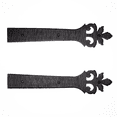 thumbnail image 1 of 2 Pack 12 inch Faux Door Hinges Black Decorative Strap Hinge Wrought Iron Strap Barn Door Strap Hinges, Farm Gate Hinge, Carriage Door Hardware The Tuscan Series by Borderland Rustic Hardware, 1 of 4