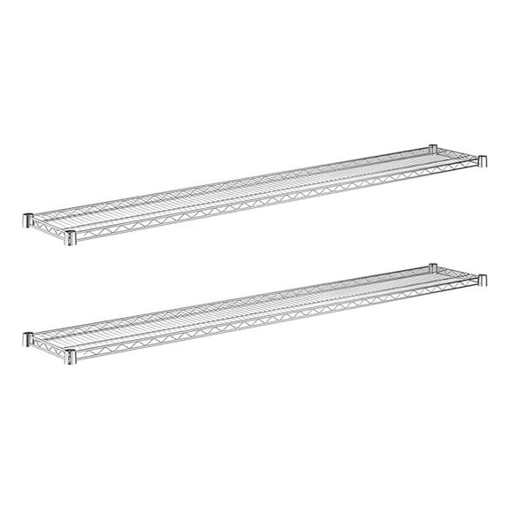 2-Pack 12" x 60" Additional Wire Shelf for Shelving Units, Replacement Shelves for Wire Rack