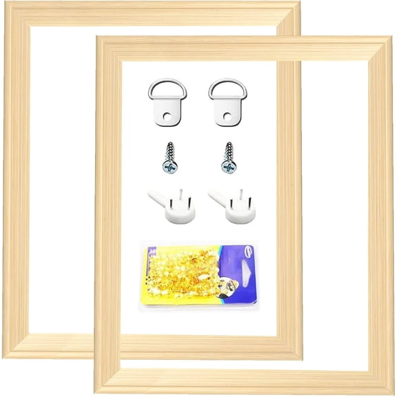 2 Pack 12"x16"Canvas Stretcher Bars, DIY Canvas Frames Kit, Wooden Art Frames, Stretching Bars for Gallery Wrap Oil Painting Posters and Canvas Arts (12" x16)
